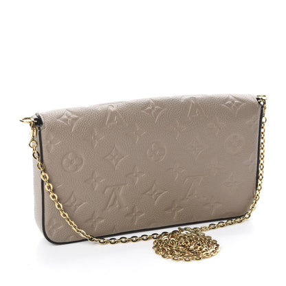 Louis Vuitton Empreinte Pochette Felicie Chain Wallet Tourterelle 3 of 11