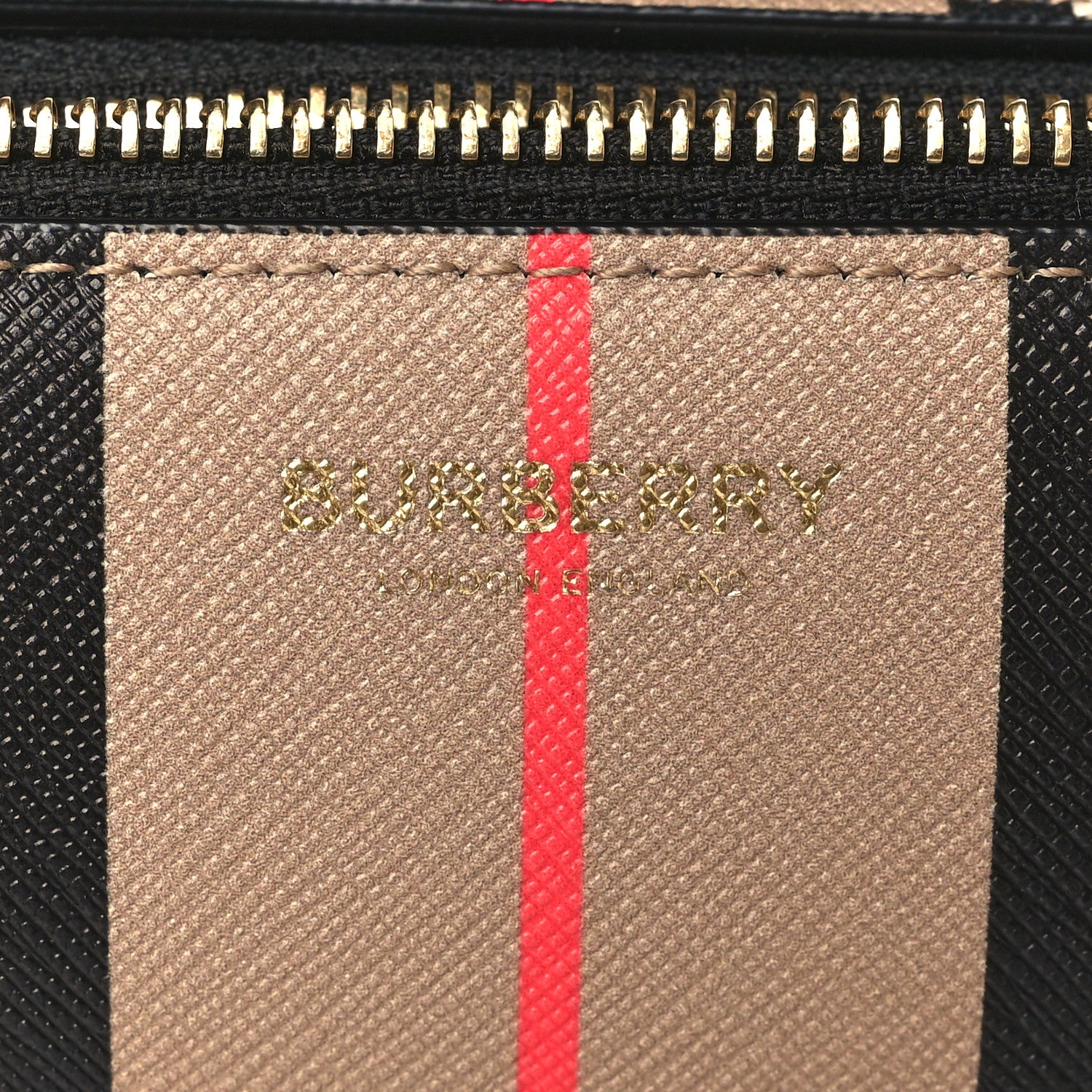 Burberry E-Canvas Calfskin Stripe Icon Barrel Bag Archive Beige 7 of 9