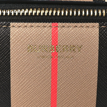 Burberry E-Canvas Calfskin Stripe Icon Barrel Bag Archive Beige 7 of 9