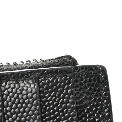 Saint Laurent SAINT LAURENT Grain De Poudre Matelasse Chevron Monogram Fragments Zippered Card Case Black 14 of 16