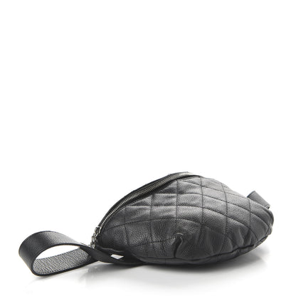 Chanel Grained Calfskin Quilted Waist Belt Bag Black 4 of 10