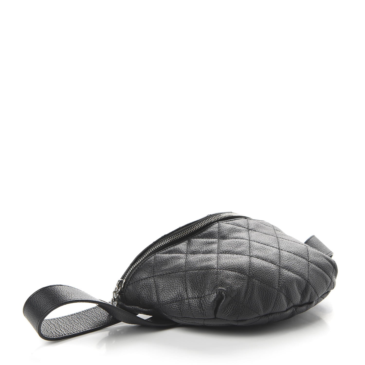 Chanel Grained Calfskin Quilted Waist Belt Bag Black 4 of 10