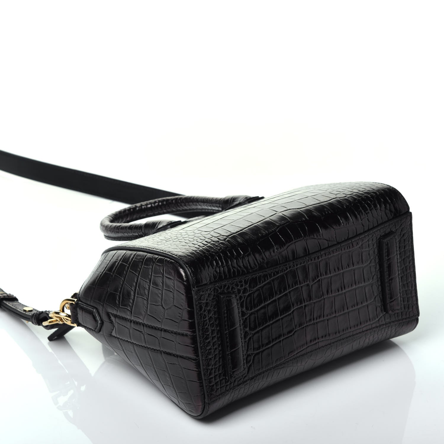 Givenchy Calfskin Crocodile Embossed Mini Antigona Black 5 of 10