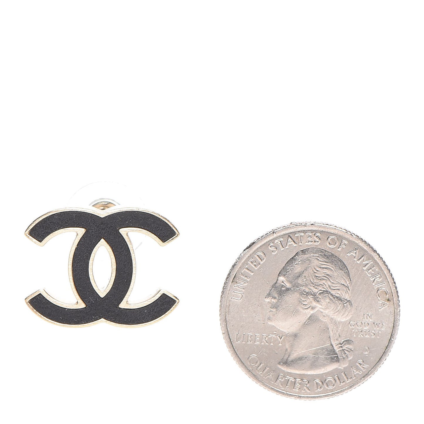 Lambskin CC Earrings Black