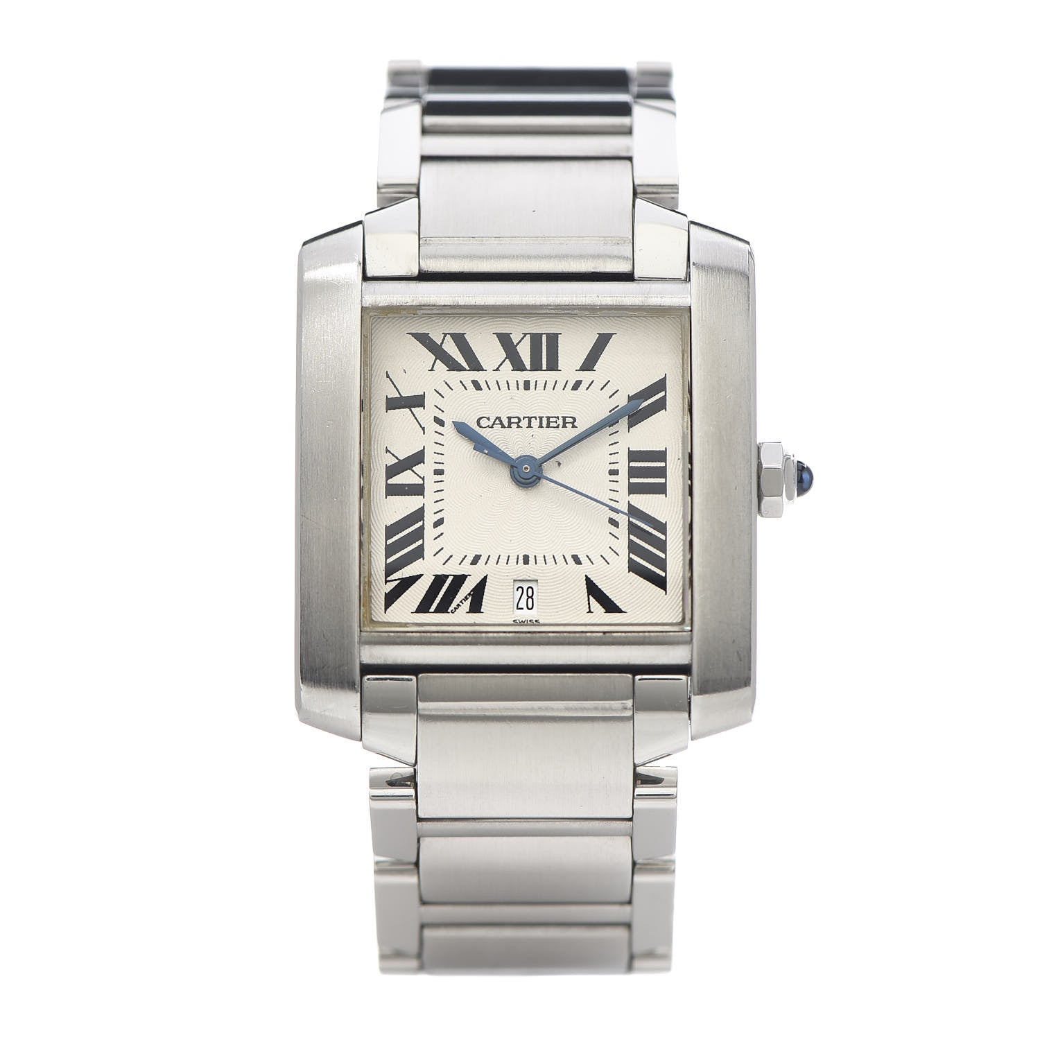 Cartier Stainless Steel 28mm Tank Francaise Automatic Watch 1 of 7