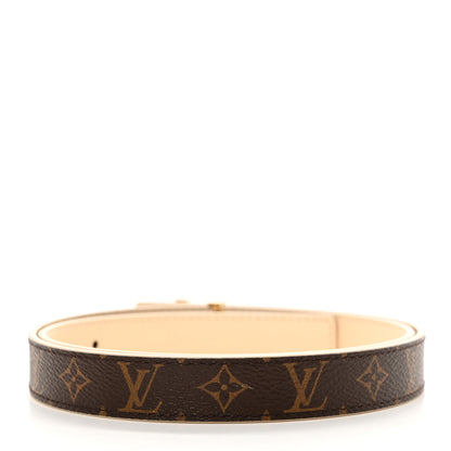 Louis Vuitton Calfskin Monogram 20mm LV Iconic Reversible Belt 75 30 Arizona Beige 2 of 6