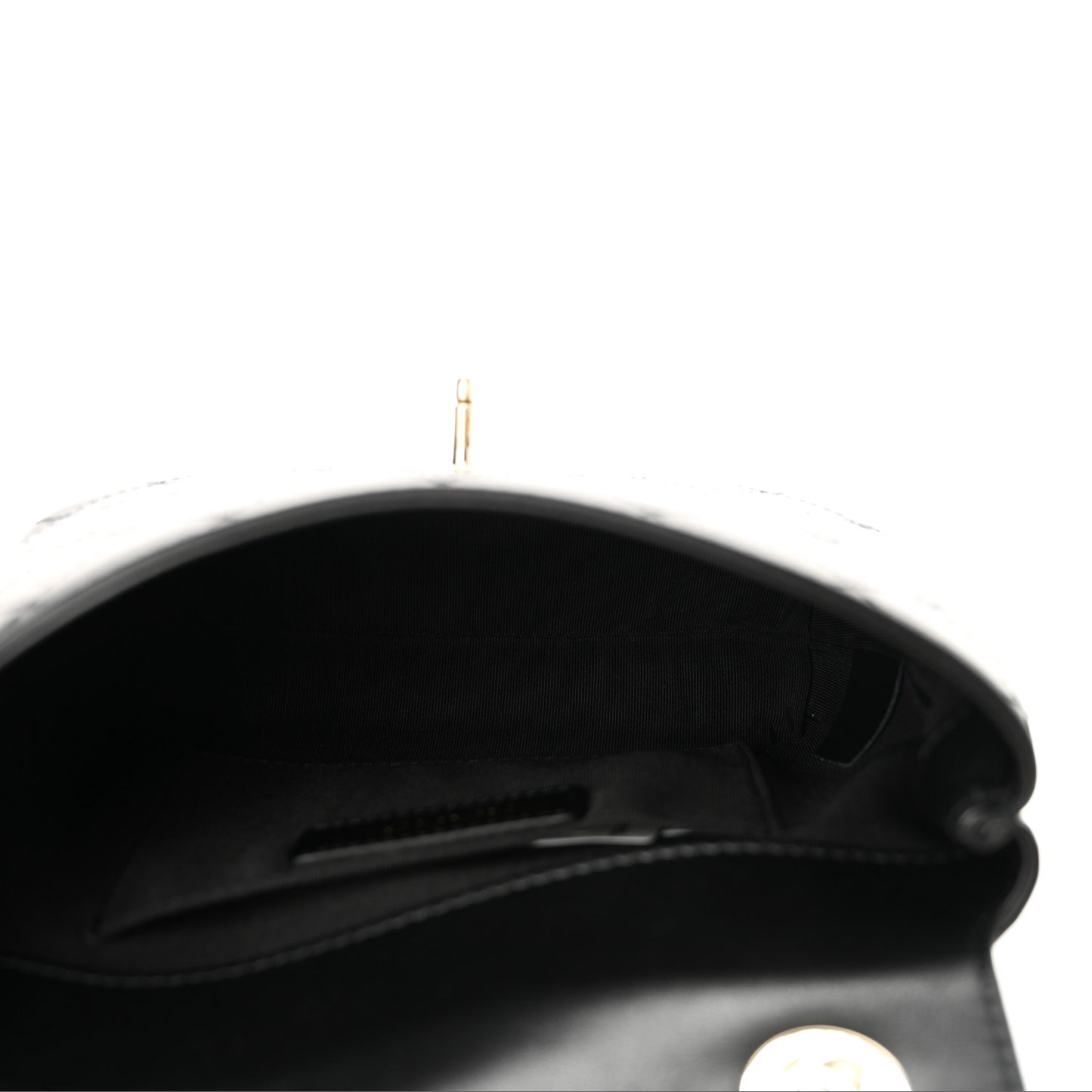 Calfskin Stitched Small Covered CC Flap Bag Black