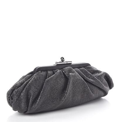 Chanel Metallic Crackled Calfskin Monte Carlo Clutch Dark Silver 3 of 8