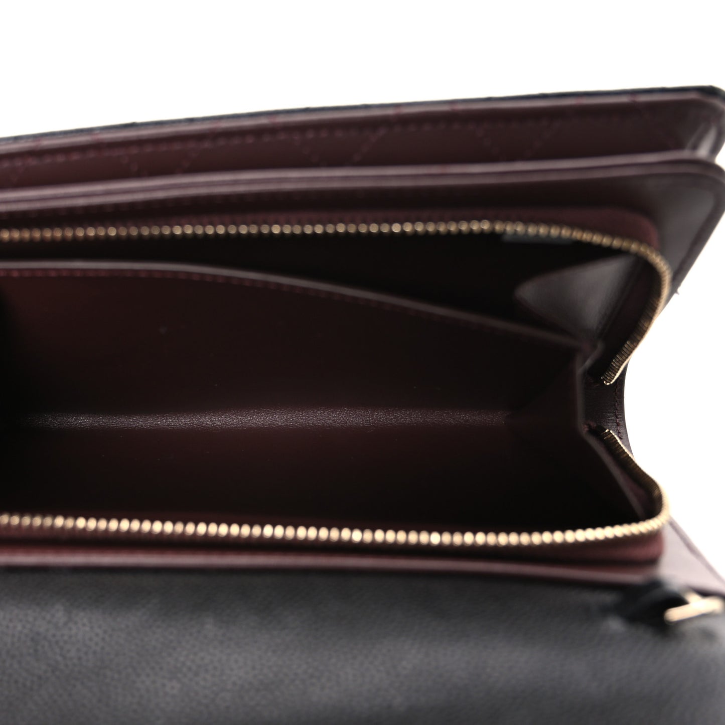 Caviar Quilted Phone Holder Wallet on Removable Chain Black