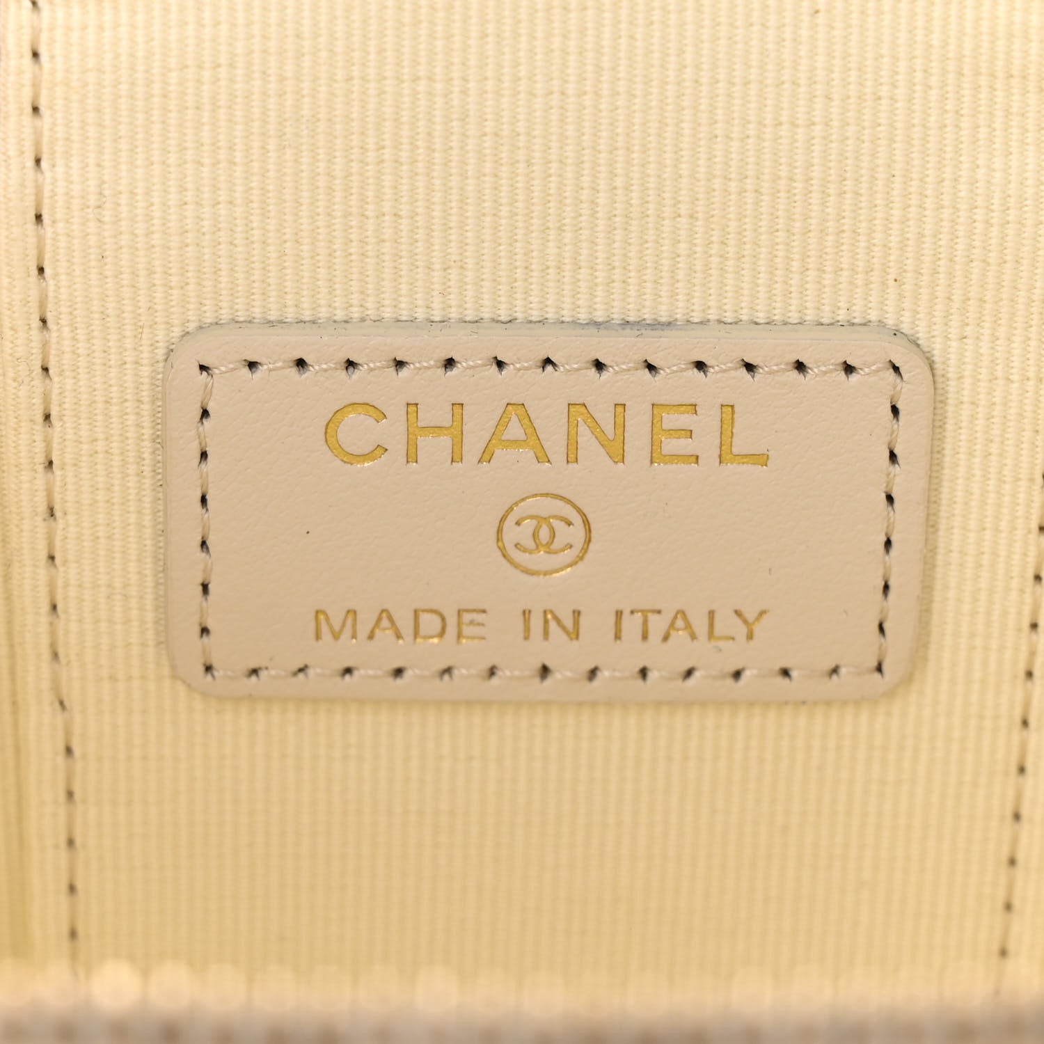 Chanel Caviar Quilted Mini Vanity Case With Chain White 6 of 10