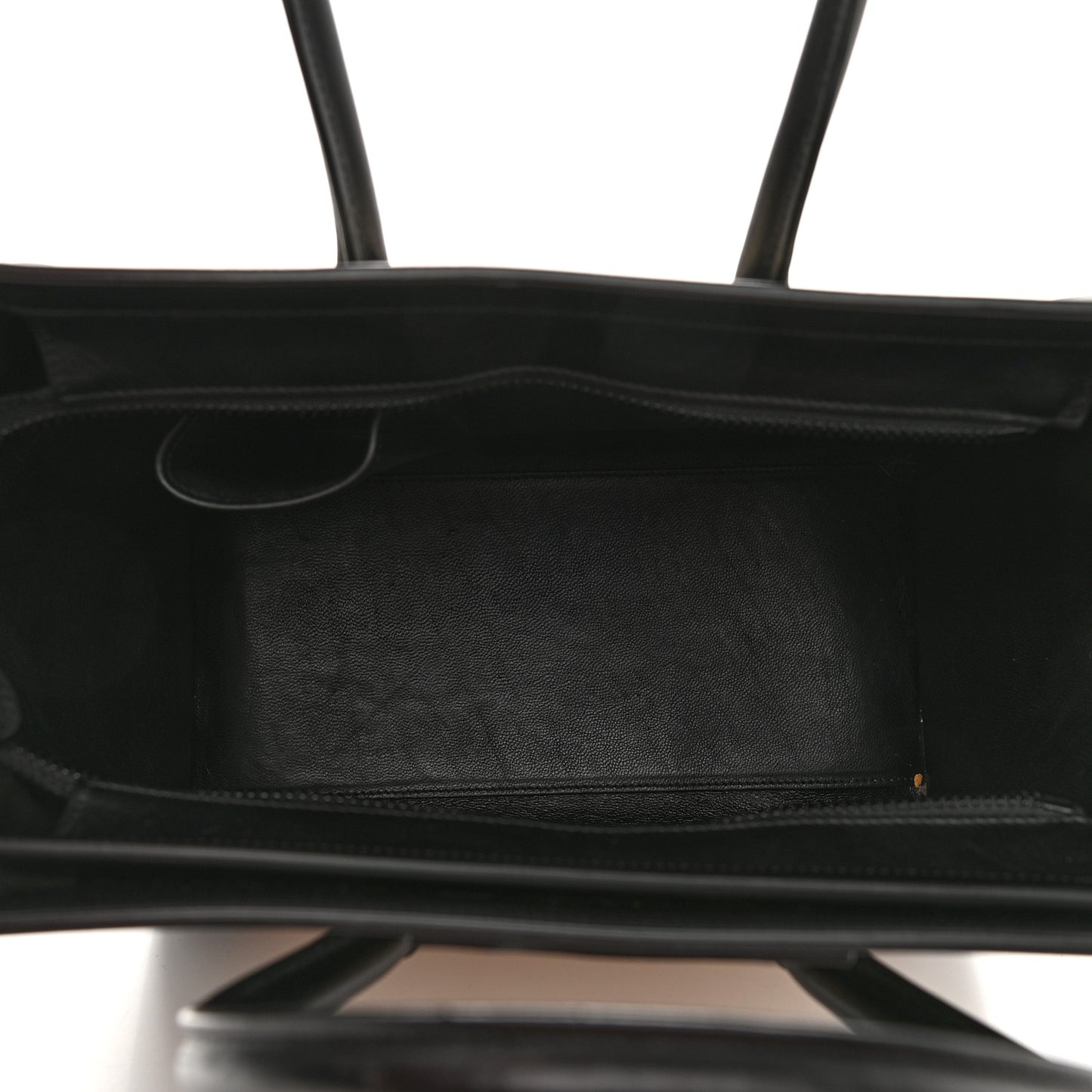 Smooth Calfskin Bi-Color Striped Micro Luggage Black