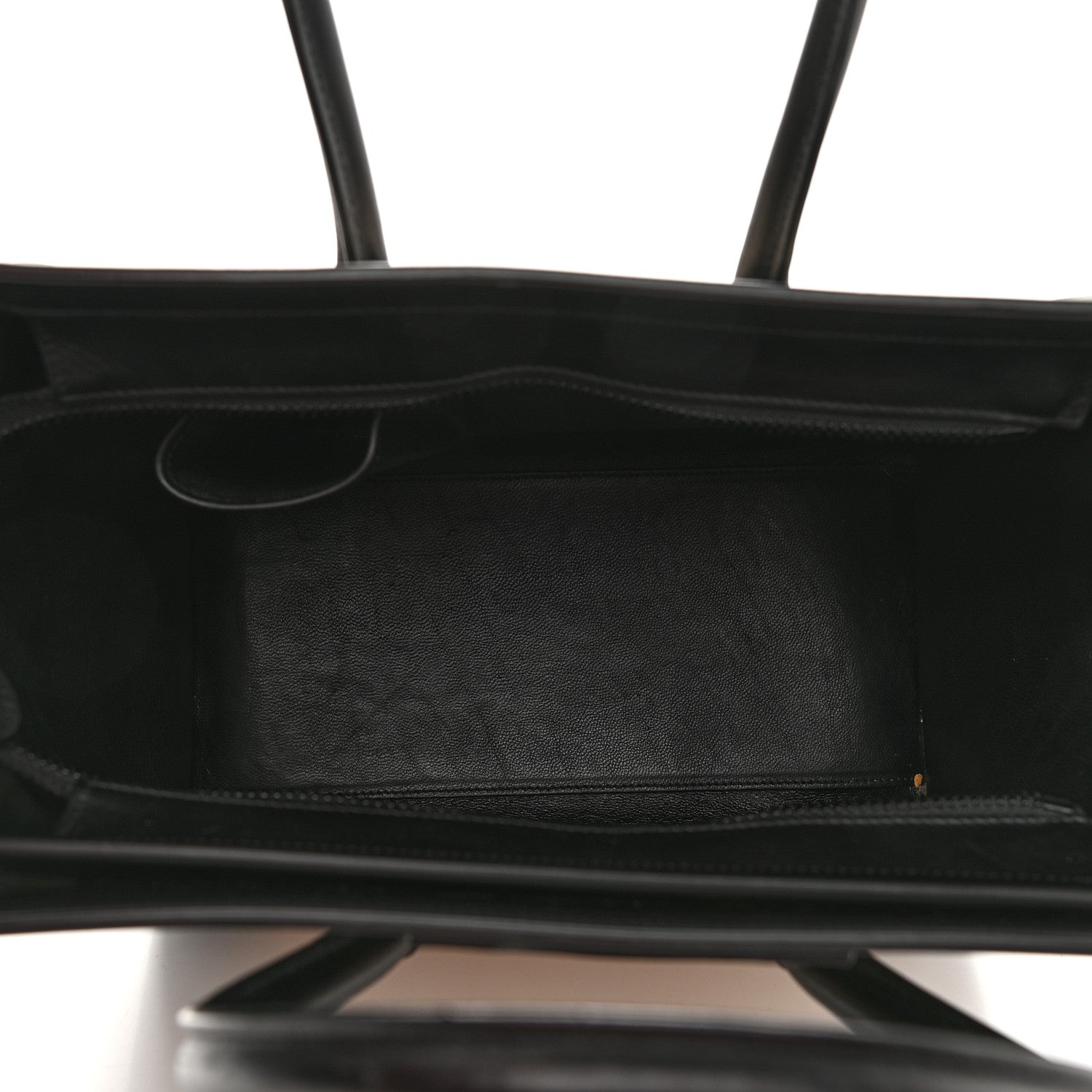 Celine Smooth Calfskin Bi-Color Striped Micro Luggage Black 5 of 9