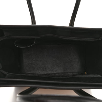 Celine Smooth Calfskin Bi-Color Striped Micro Luggage Black 5 of 9