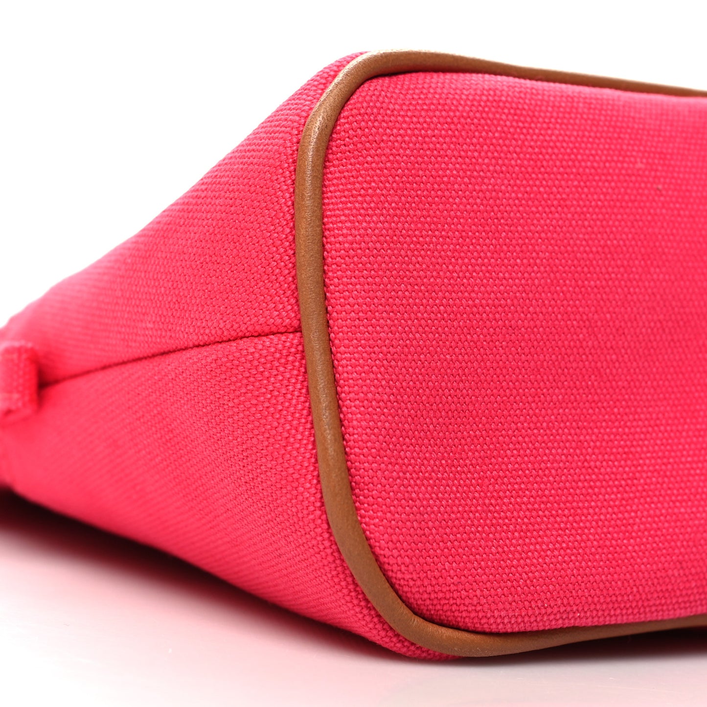 Cotton Canvas Mini Bolide Travel Cosmetic Pouch Hibiscus