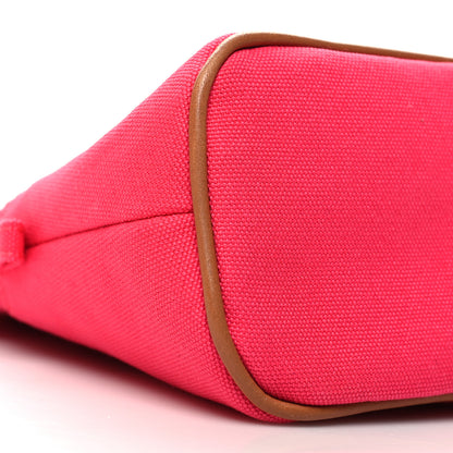 Hermes Cotton Canvas Mini Bolide Travel Cosmetic Pouch Hibiscus 8 of 10