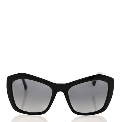Chanel Acetate Polarized Lace Effect Sunglasses 5296 Black 2 of 8