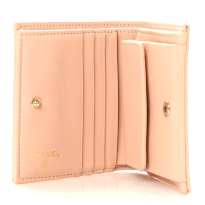 Chanel Caviar Quilted Compact Bifold Wallet Pink 5 of 9