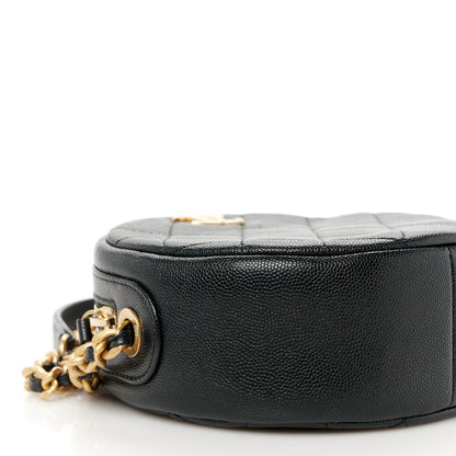 Chanel Caviar Quilted Round Clutch With Chain Black 10 of 11