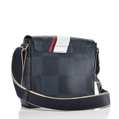 Louis Vuitton Damier Cobalt Latitude America's Cup District PM Red 3 of 9