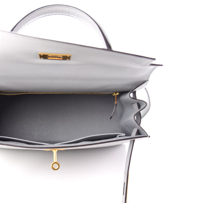 Hermes Epsom Kelly Sellier 28 Bleu Glacier 5 of 11