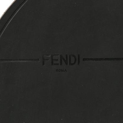 Fendi Chenille Fabric Jacquard Suede FF Womens Fendi Feel Buckled Slide Sandals 40 Tortora Nuvola Rock 6 of 11