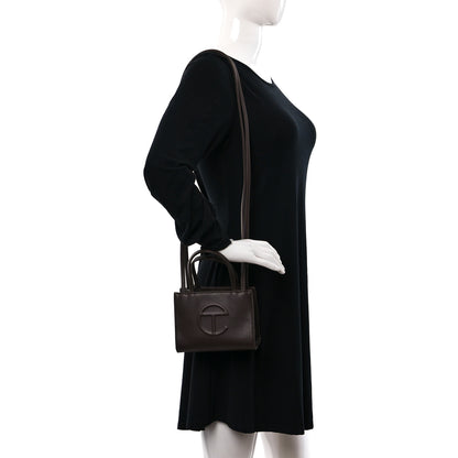 Telfar Vegan Leather Small Shopping Bag Chocolate 2 of 10
