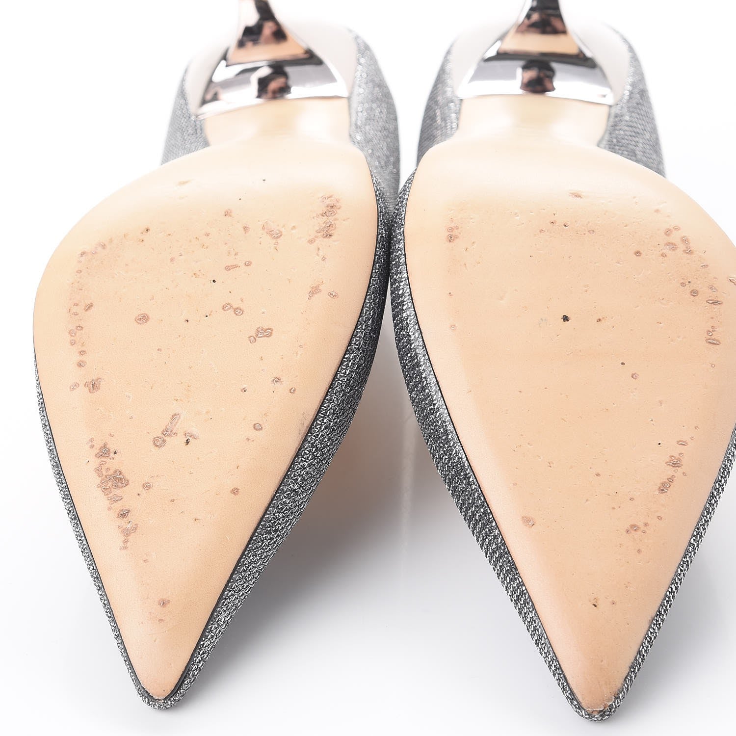 Jimmy Choo Glitter Lame Abel Pumps 39 Anthracite 8 of 10