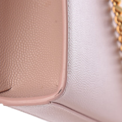 Saint Laurent Grain De Poudre Small Monogram Kate Satchel Pale Blush 10 of 14