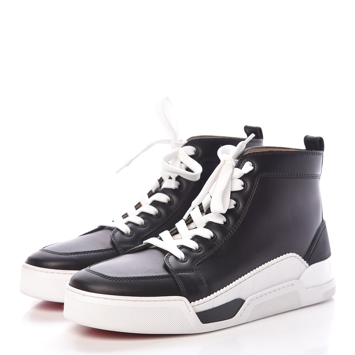 Christian Louboutin Calfskin Mens Rankick Flat Sneakers 41.5 Black 3 of 9
