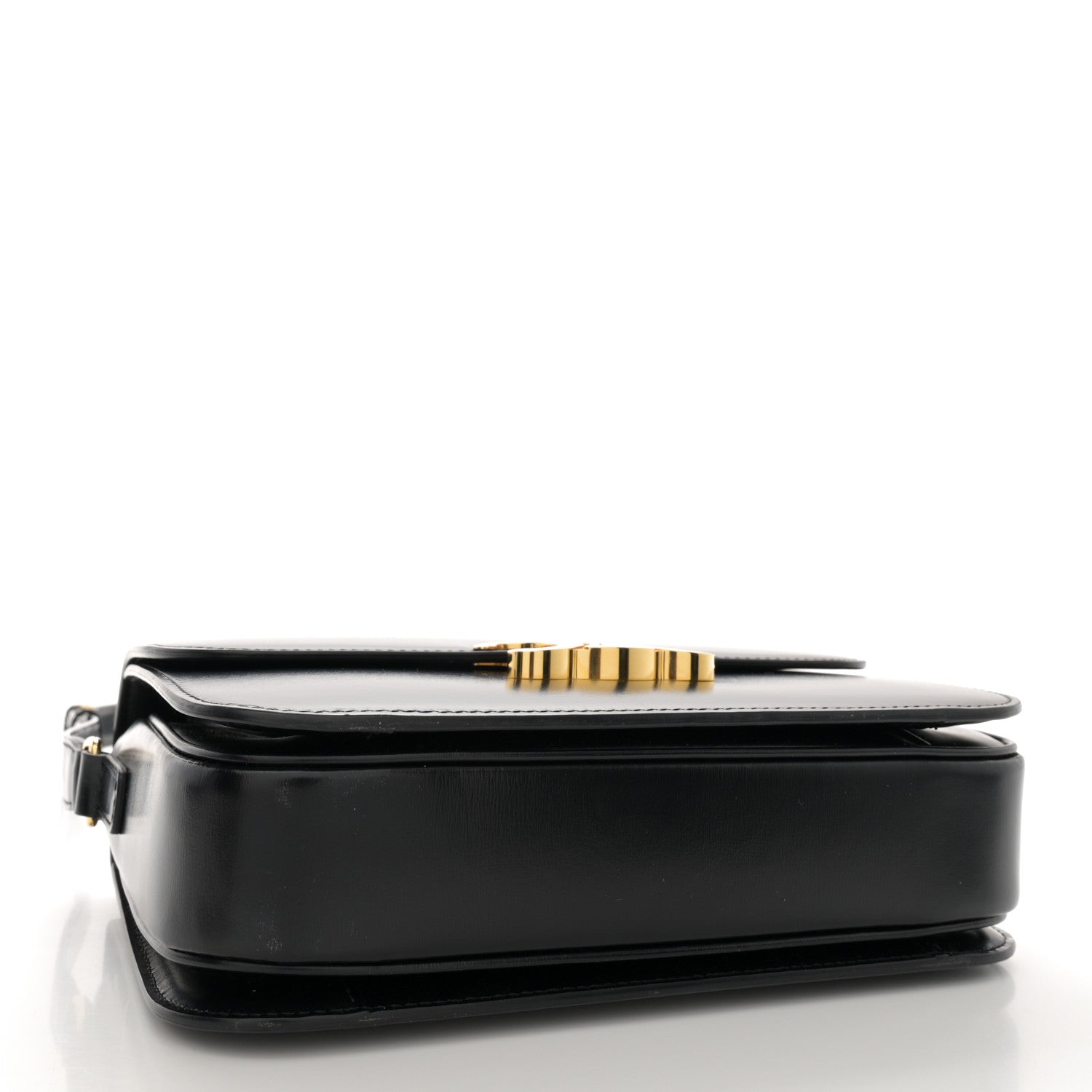 Celine Shiny Calfskin Medium Triomphe Black 4 of 15