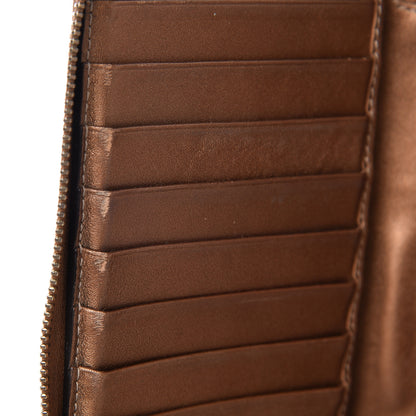 Gucci Metallic Guccissima Twins Zip Around Organizer Wallet Bronze 12 of 25