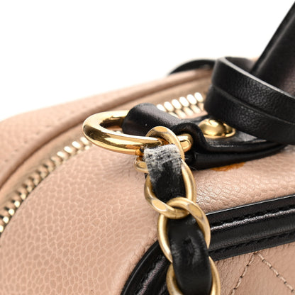 Chanel Caviar Quilted Medium CC Filigree Vanity Case Beige Black 14 of 14