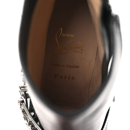 Christian Louboutin Calfskin Spiked Womenphis Pic Booty 100 Ankle Boots 38.5 Black 8 of 9
