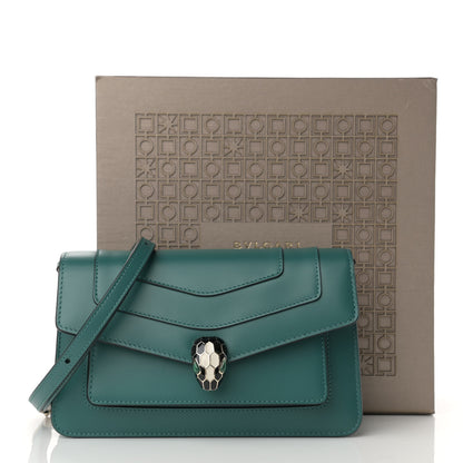Bulgari Calfskin Serpenti Forever Shoulder Bag Emerald Green 10 of 10