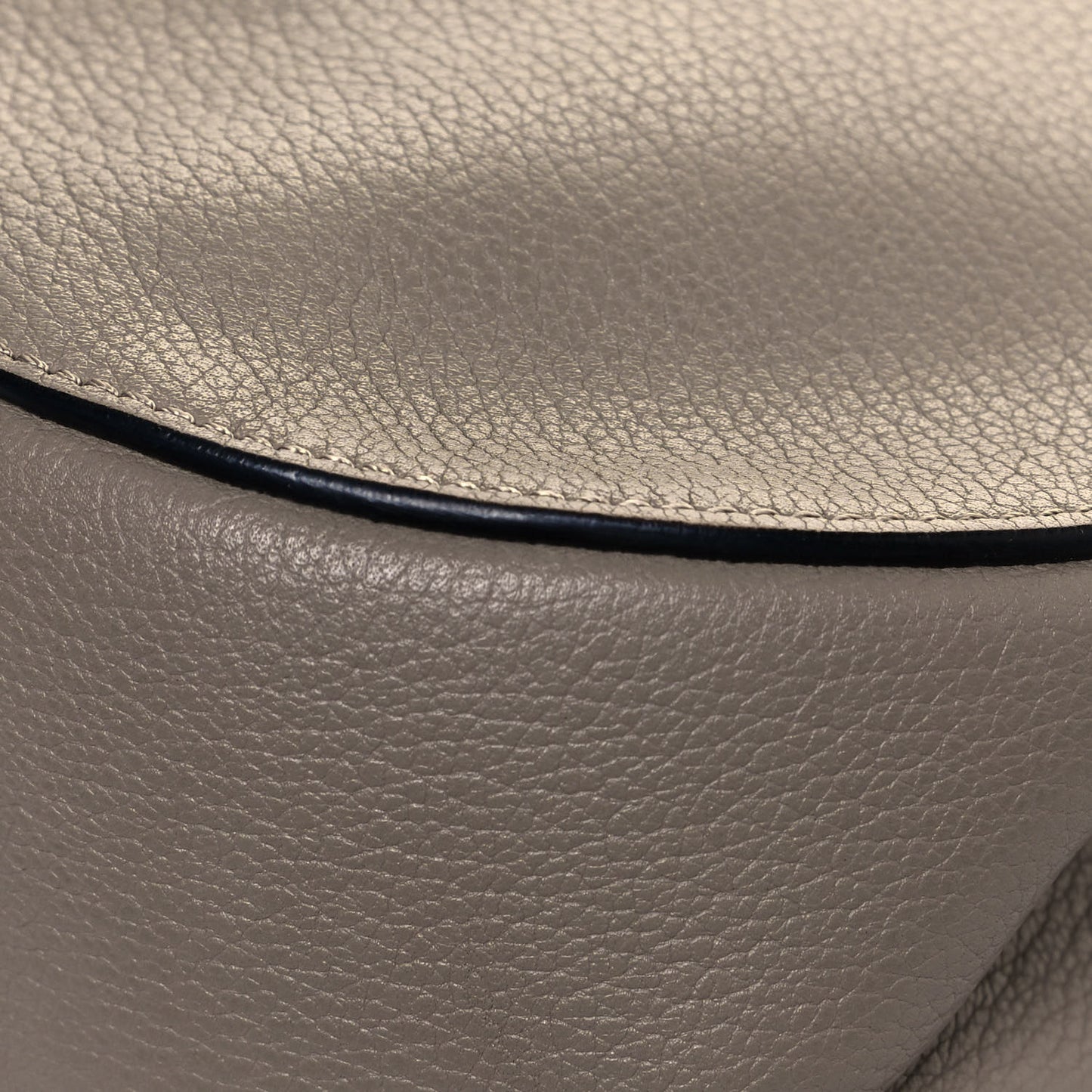 Grained Lambskin Drew Shoulder Bag Motty Grey