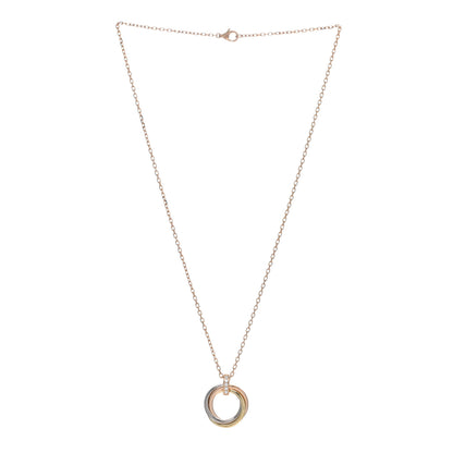 Cartier 18K Pink White Yellow Gold Diamond Trinity Pendant Necklace 3 of 4