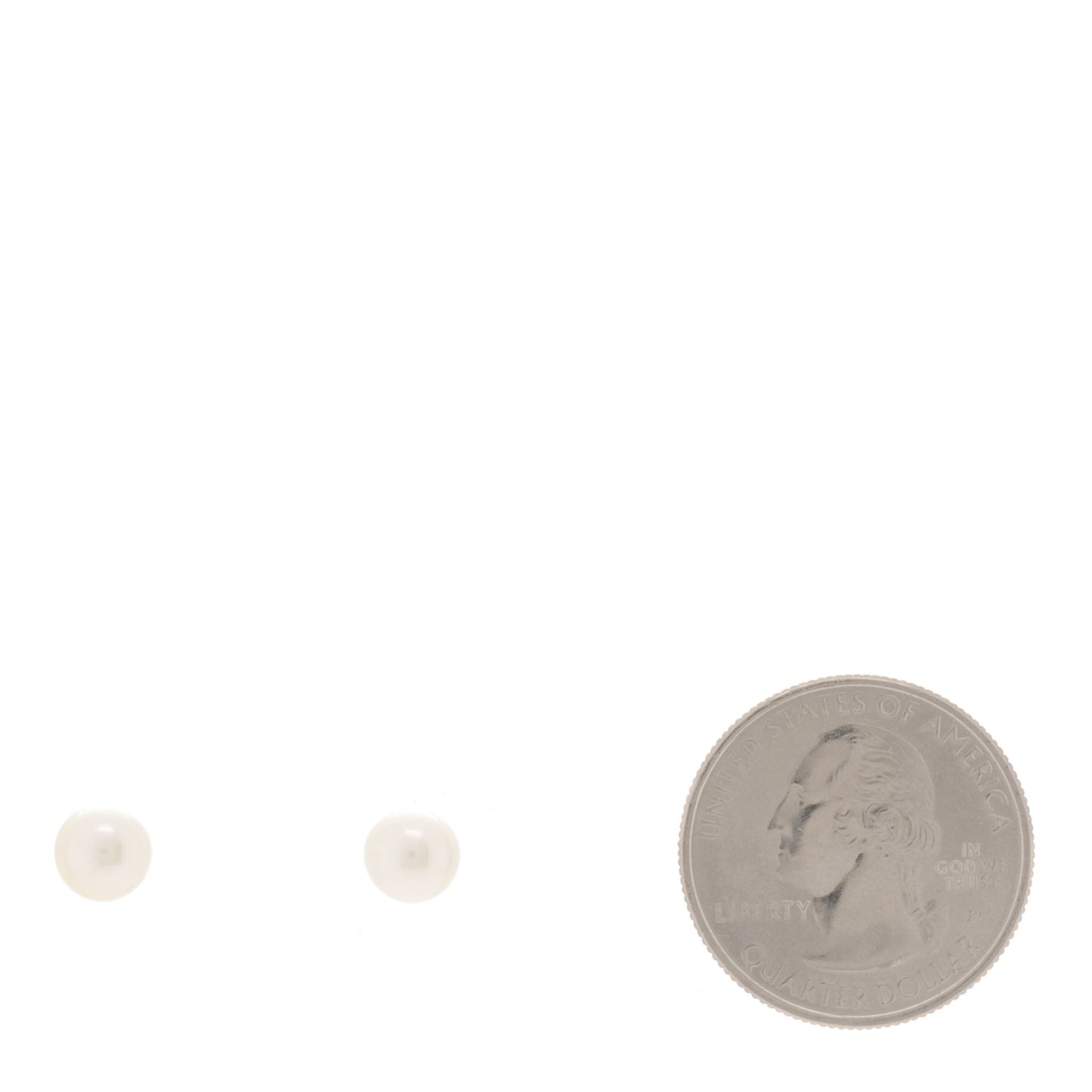 18K White Gold 6-6.5mm Akoya Pearl Stud Earrings
