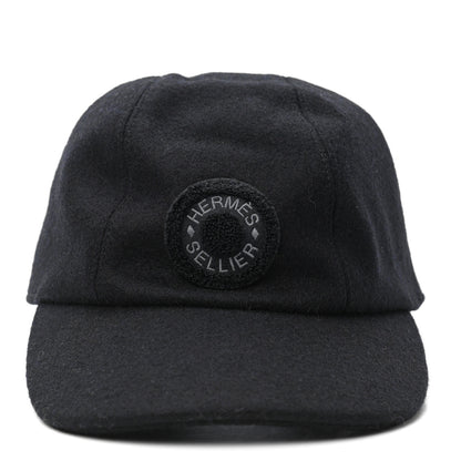Hermes Wool Davis Varsity Hat 57 Black 3 of 8