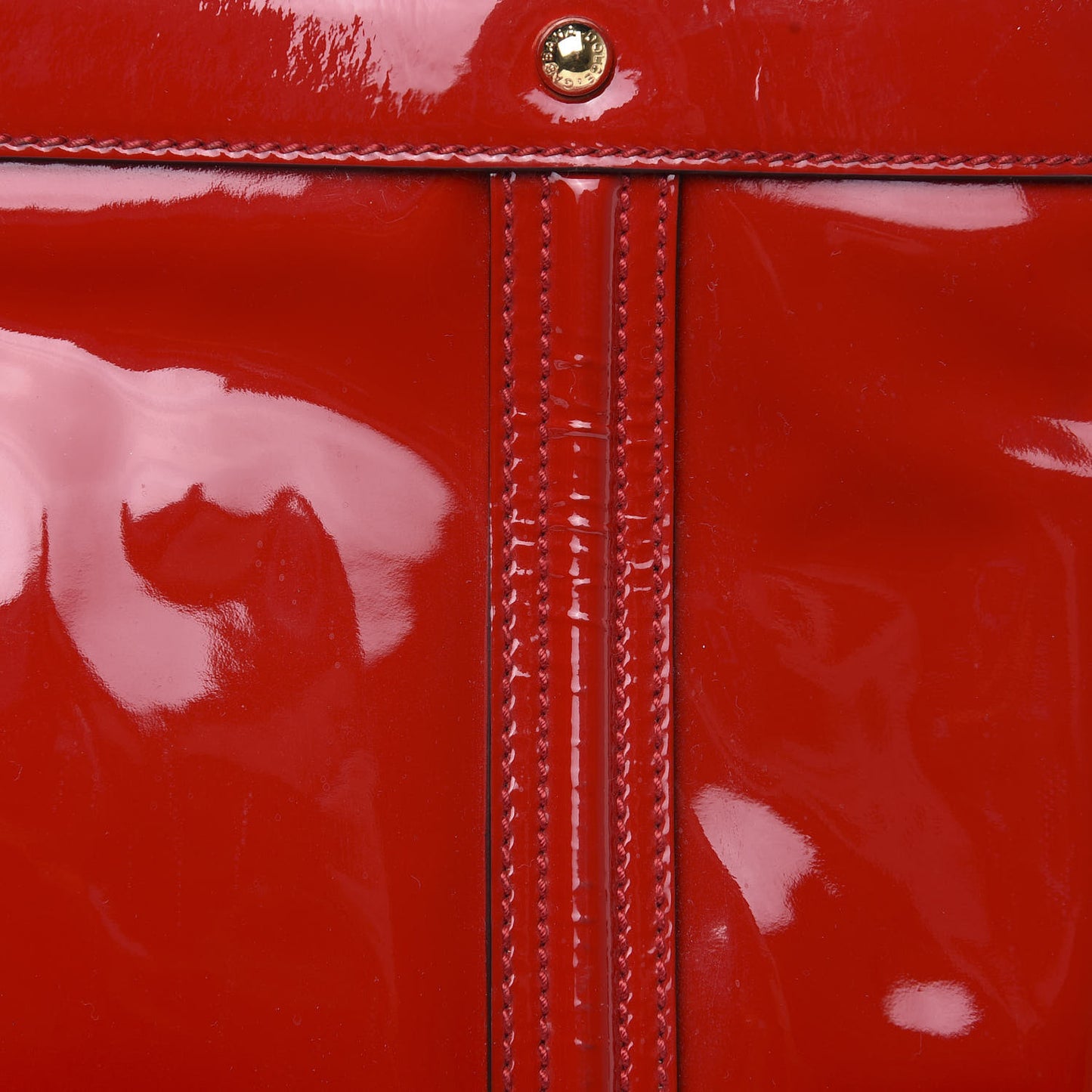 Vernice Vitello Heart Shopping Tote Red