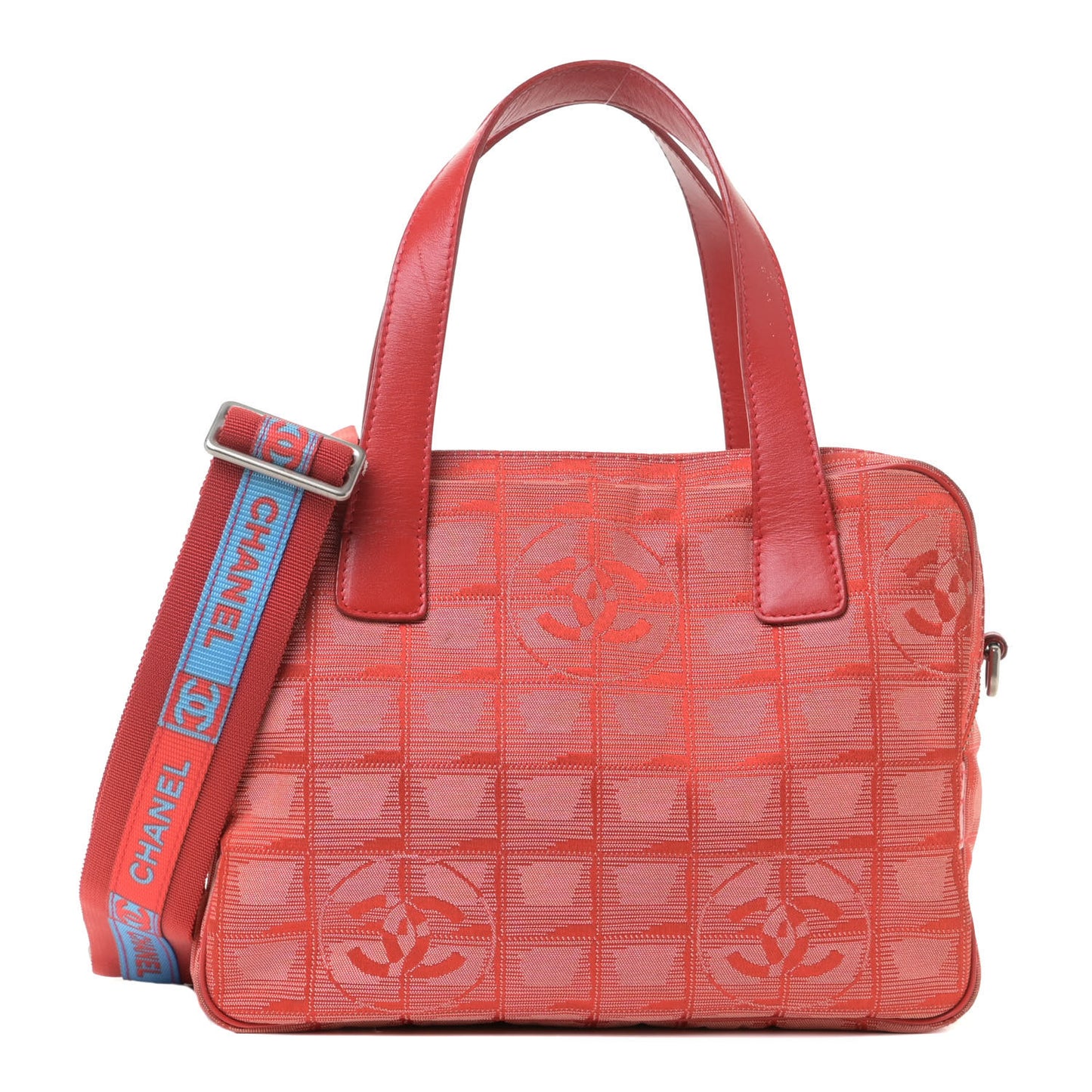 Nylon Small Travel Tote Red