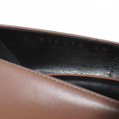 Saint Laurent Leather Patent Leather Tribtoo Color Block Pumps 38 Nude Black 8 of 9