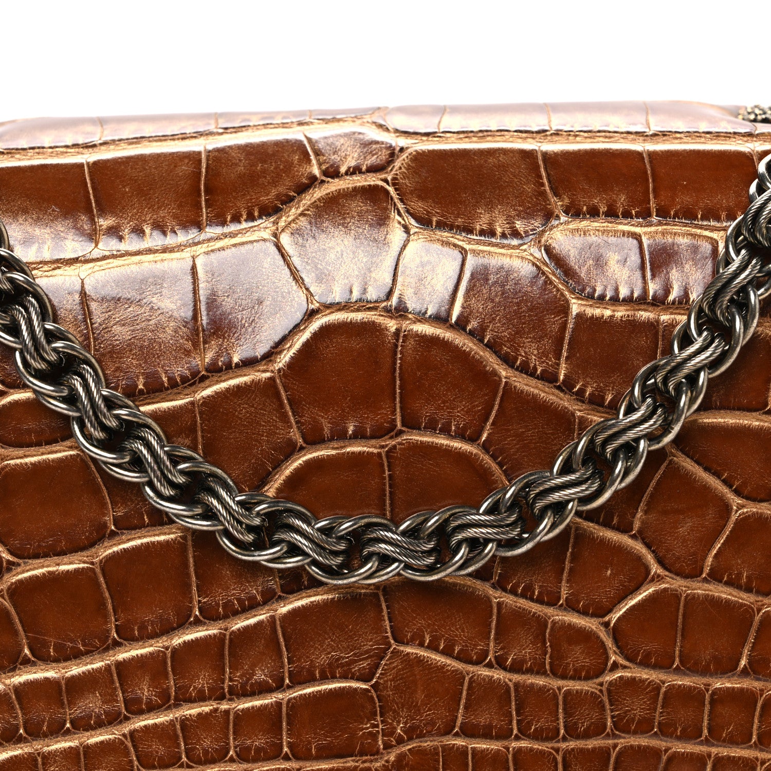 Chanel Alligator 2.55 Reissue 226 Flap Brown 8 of 10