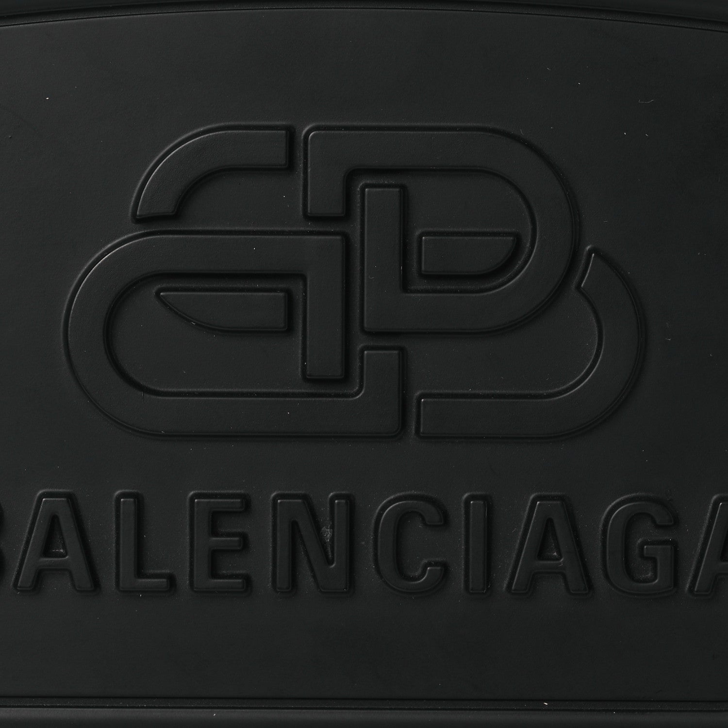 Balenciaga Recycled Plastic Calfskin Embossed Mini Lunch Box Case with Strap Black 9 of 11