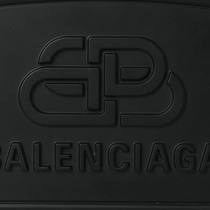 Balenciaga Recycled Plastic Calfskin Embossed Mini Lunch Box Case with Strap Black 9 of 11