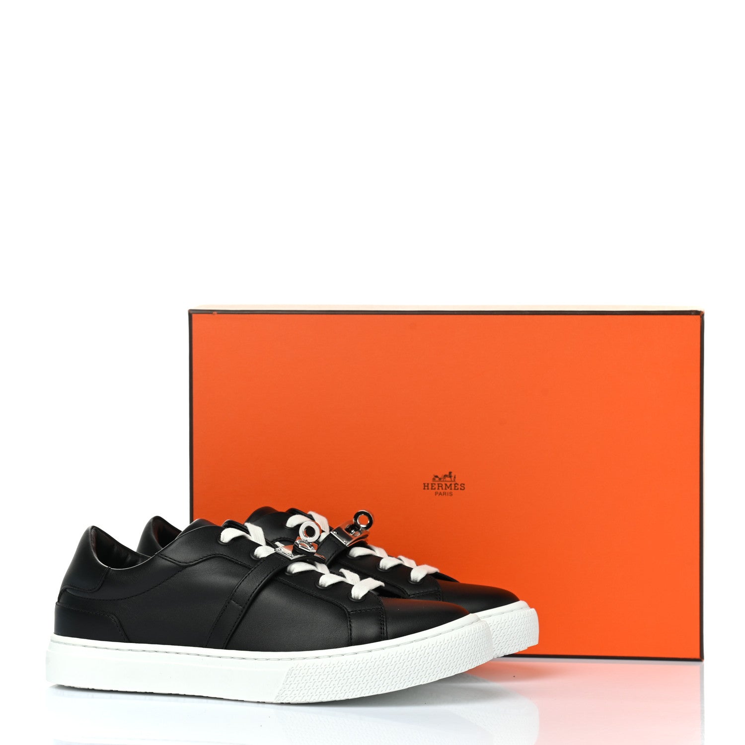 Hermes Calfskin Day Sneakers 36 Black 9 of 9