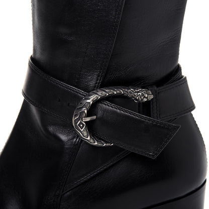 Gucci Calfskin Dionysus Elizabeth Knee High Boots 38 Black 13 of 17
