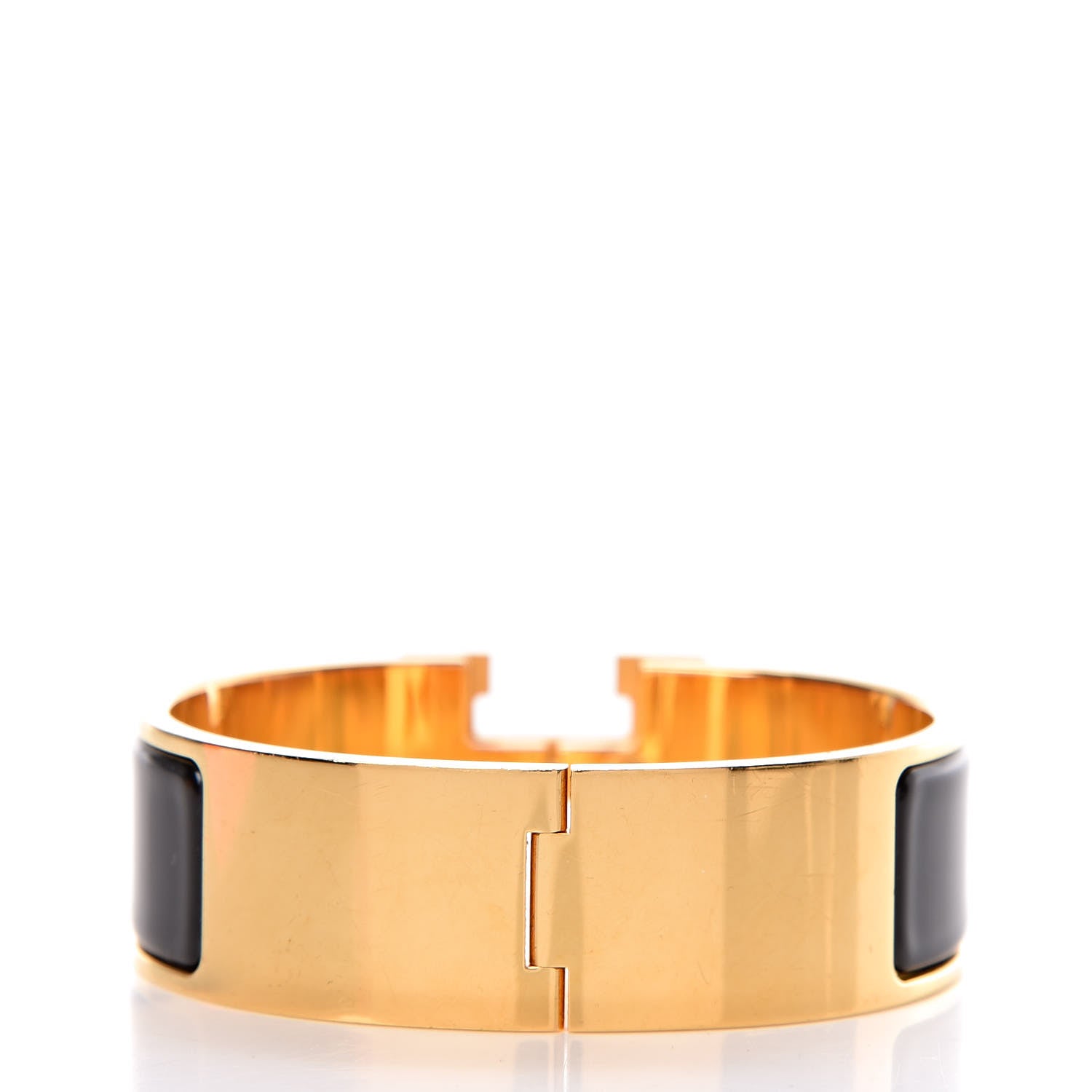 Hermes Enamel Wide Clic Clac H Bracelet GM Black 3 of 5