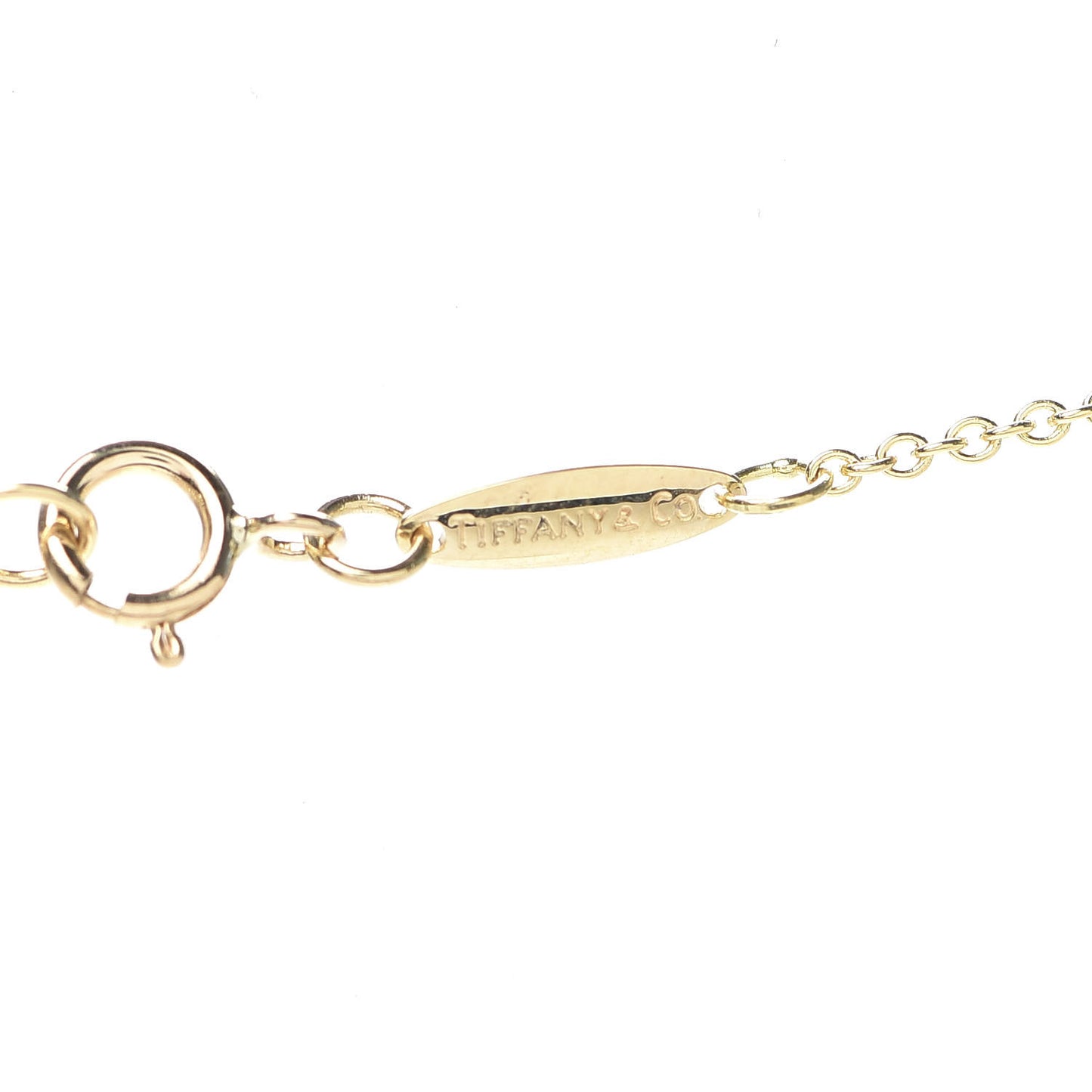 18K Yellow Gold 12mm Elsa Peretti Bean Pendant Necklace