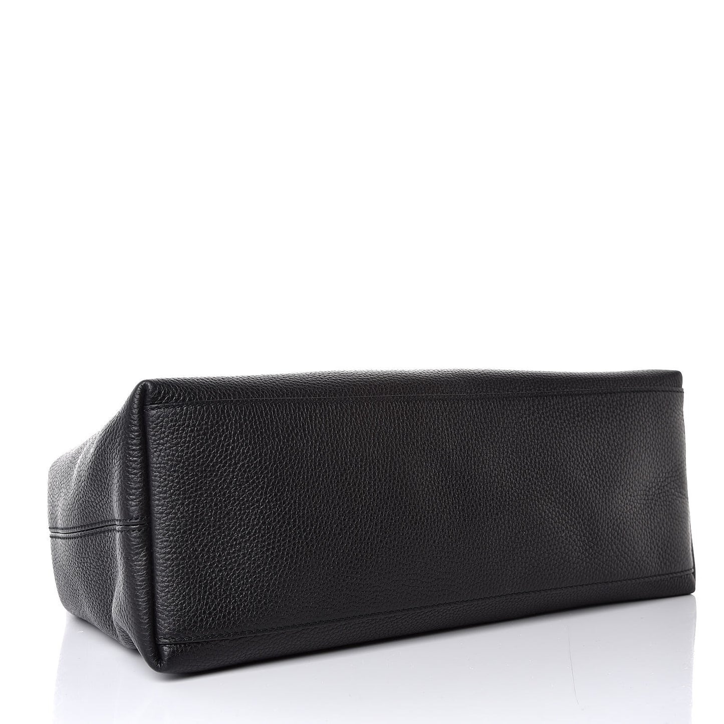 Pebbled Calfskin Medium Soho Chain Shoulder Bag Black