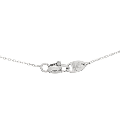 Damiani 18K White Gold Diamond Ruby Small Belle Epoque Heart Pendant Necklace 3 of 3